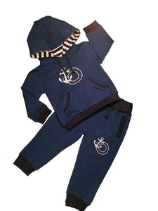 Tracksuit children's / baby set, Anchor pattern, Navy