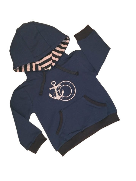 Tracksuit children's / baby set, Anchor pattern, Navy