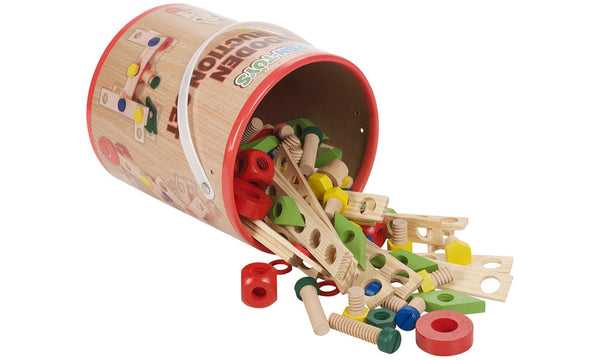 120-Piece Kids' Wooden Construction Set