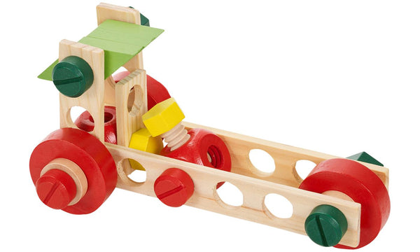 120-Piece Kids' Wooden Construction Set