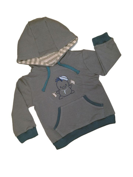 Tracksuit children's / baby set, Penguin pattern, Grey