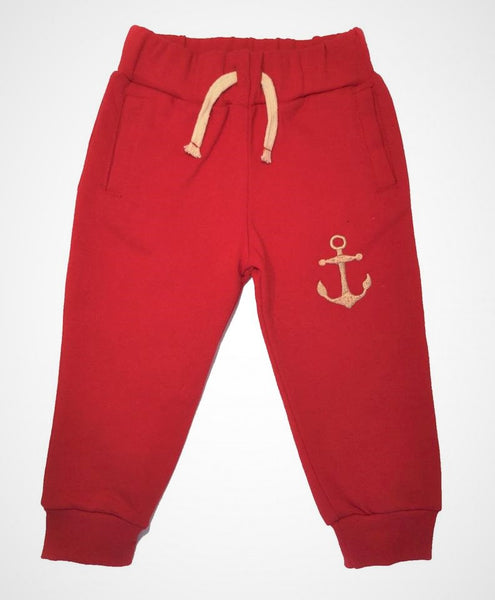 Tracksuit children's / baby set, Anchor pattern, Red