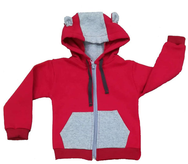 Tracksuit children’s / baby set, Cotton, Red - Grey