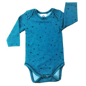 Blue Long-sleeved bodysuits with Stars