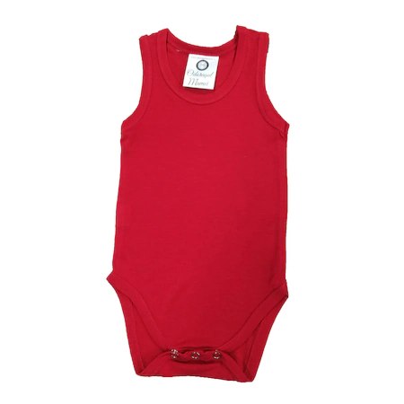 Red Sleeveless Bodysuit