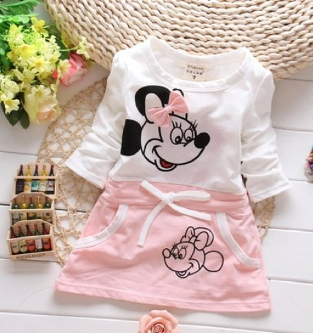 Cotton Dress Minnie Beautiful Princess Girl