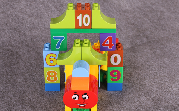 50pcs Large Particles Number Train Building Blocks