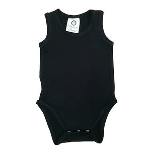 Black Blue Sleeveless Bodysuit