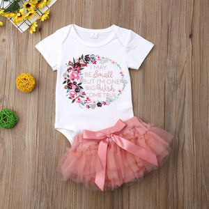 Baby Girl Bodysuit+Lace Tutu Dress Outfits Sets