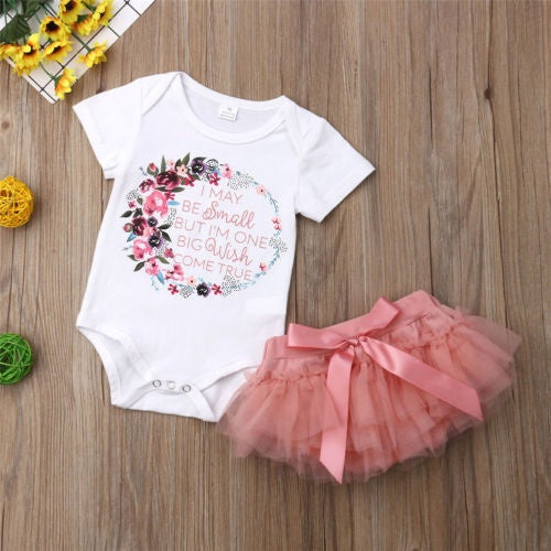 Baby Girl Bodysuit+Lace Tutu Dress Outfits Sets