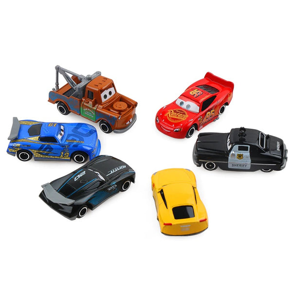 Set Disney Pixar Car 3 Lightning McQueen Jackson Storm Mack Uncle Truck 1:55 Diecast Metal Car