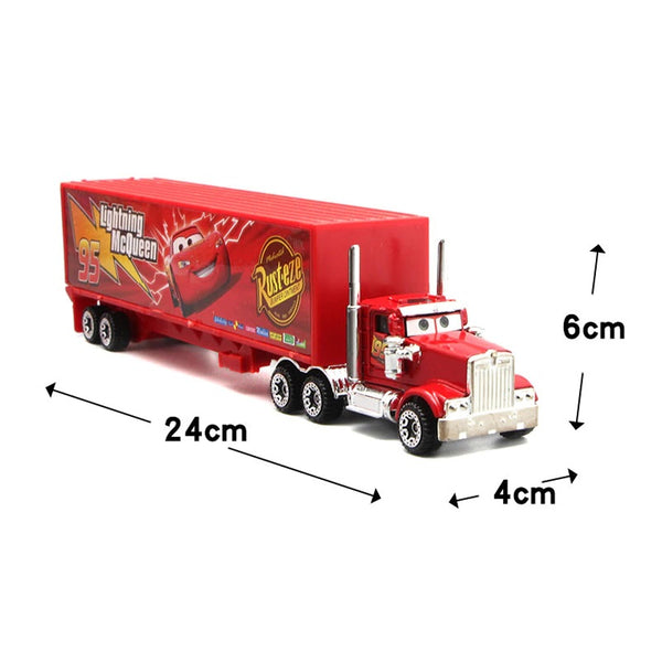 Set Disney Pixar Car 3 Lightning McQueen Jackson Storm Mack Uncle Truck 1:55 Diecast Metal Car