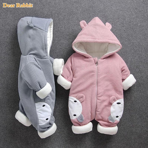 Russia Baby costume rompers Clothes cold Winter Boy Girl Garment Thicken Warm Comfortable Pure Cotton