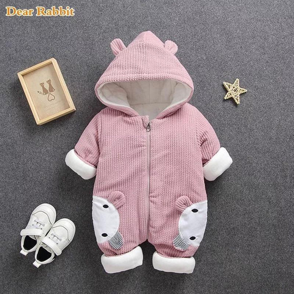 Russia Baby costume rompers Clothes cold Winter Boy Girl Garment Thicken Warm Comfortable Pure Cotton