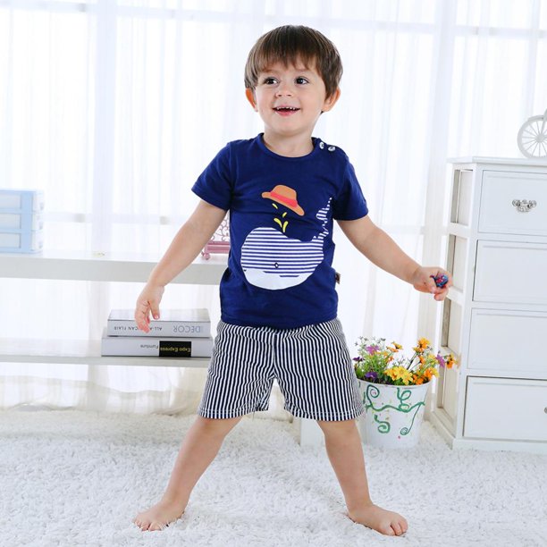 Baby Boy T-Shirt and Short Set Cartoon Outfits 2PCS